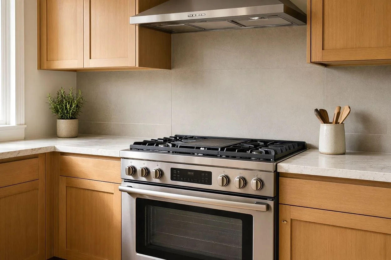 Professional stainless steel range in a modern kitchen - Range & Oven Repair by Universal Appliance Repair in Sherman Oaks